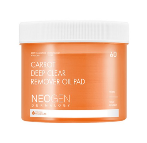 NEOGEN Dermalogy Carrot Deep Clear Remover Oil Pad 60 Sheets - LUUELA