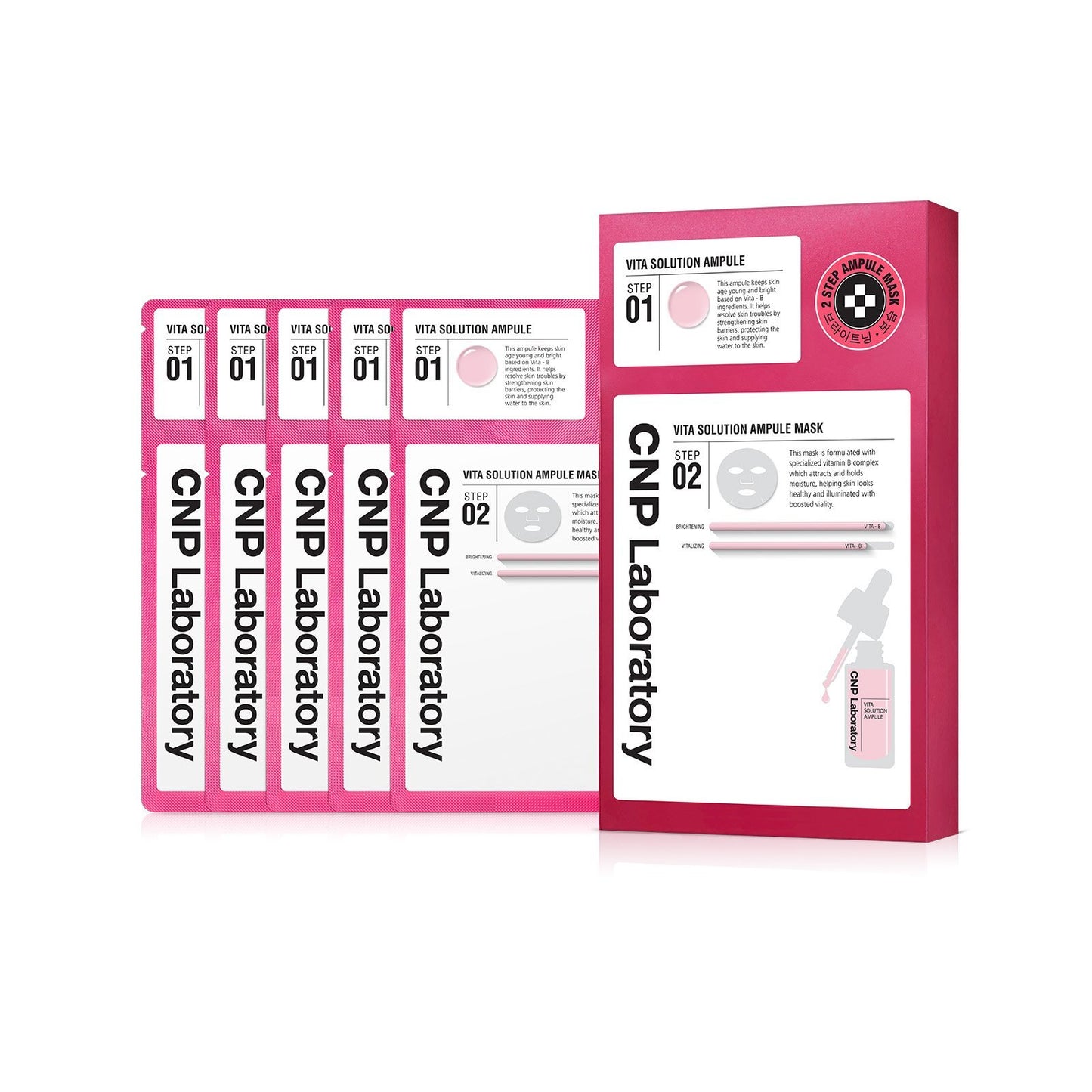 CNP 2-Step Vita-Solution Ampule Mask 5 Sheets - LUUELA