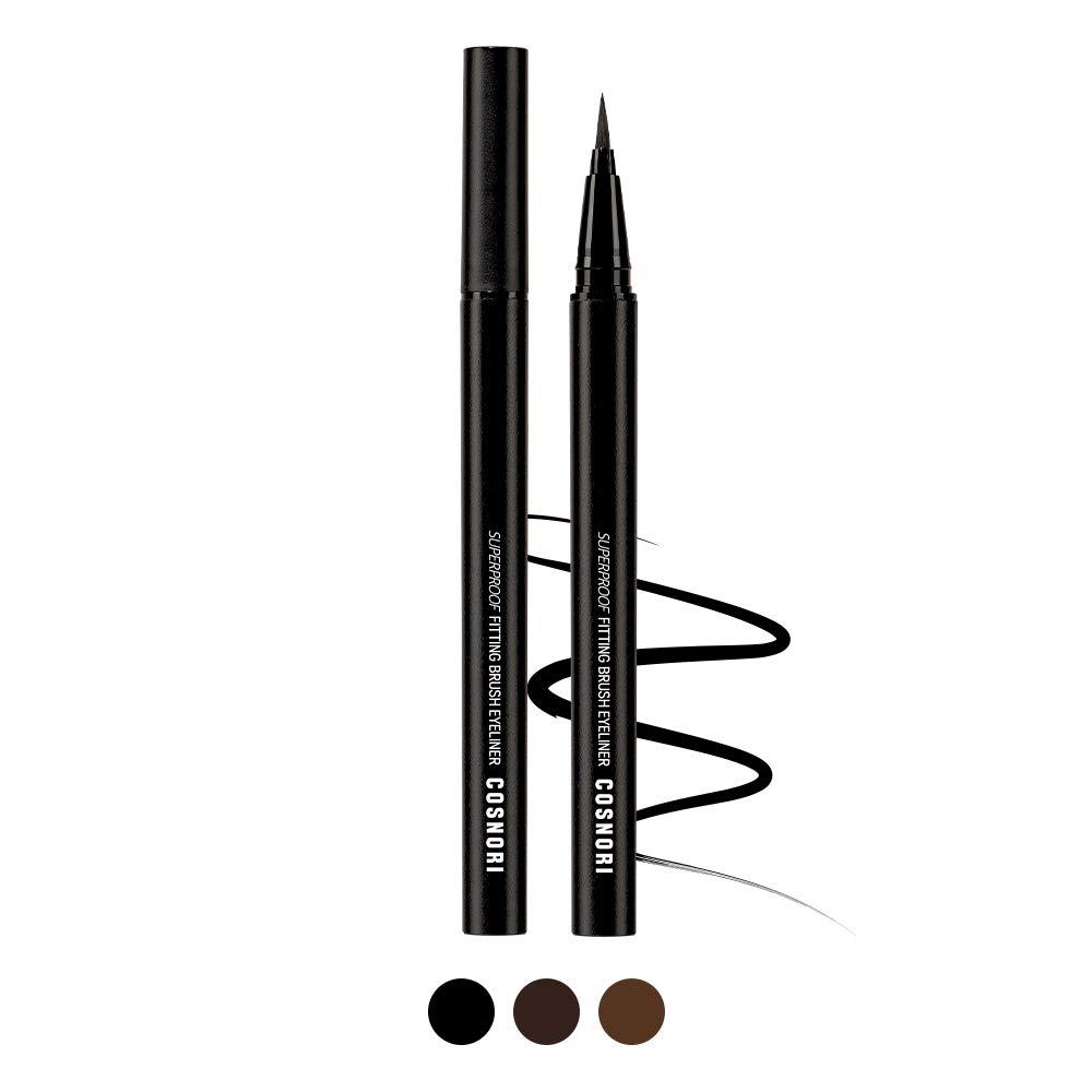 COSNORI Super Proof Fitting Brush Eyeliner 0.6g (3 Colors) - LUUELA