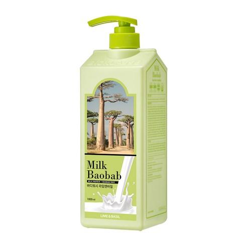 BIOKLASSE MILK BAOBAB Body Wash 1000ml #Lime & Basil - LUUELA