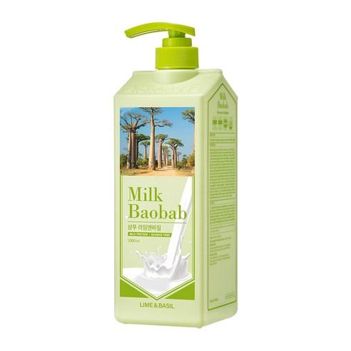 BIOKLASSE MILK BAOBAB HAIR Shampoo 1000ml #Lime & Basil - LUUELA