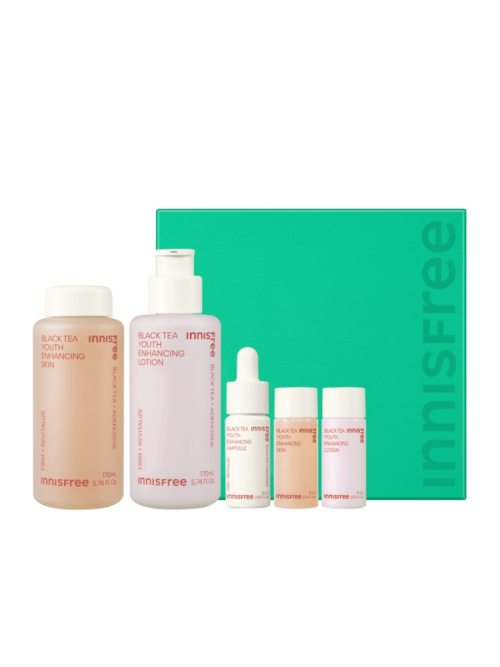 Innisfree Black Tea Youth Enhancing Skincare Set - LUUELA