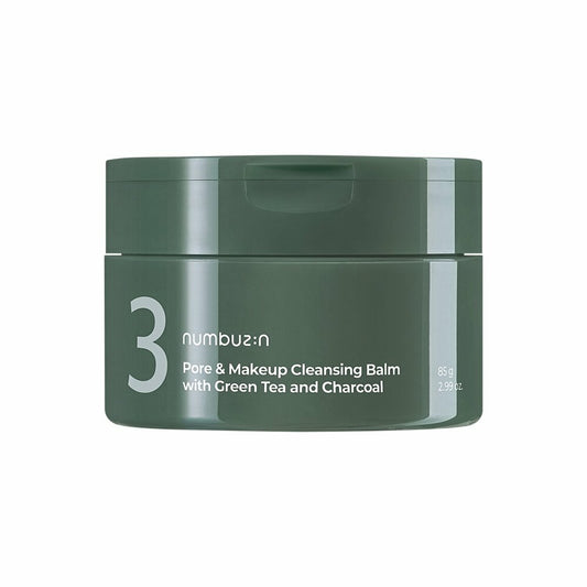 numbuzin No.3 Pore & Makeup Cleansing Balm with Green Tea and Charcoal 85g - LUUELA
