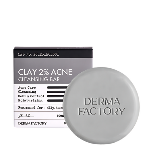 DERMA FACTORY Clat 2% Acne Cleansing Bar 120g - LUUELA