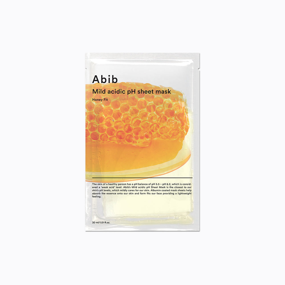 ABIB Mild acidic pH sheet mask Honey fit 30ml - LUUELA