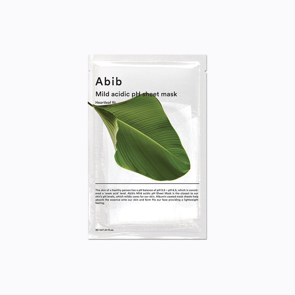 ABIB Mild acidic pH sheet mask Heartleaf fit 30ml - LUUELA