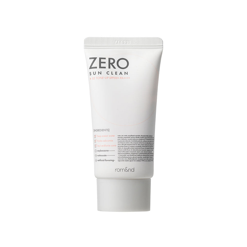 rom&nd ZERO SUN CLEAN 50ml, SPF 50+, PA++++ - LUUELA