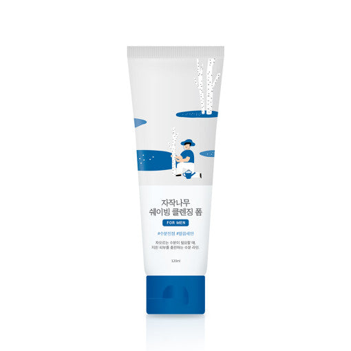 Round Lab For Men Birch Juice Shaving Cleansing Foam 120ml - LUUELA