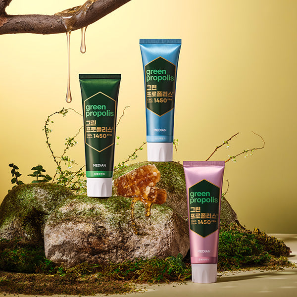 MEDIAN Green-Propolis Toothpaste Fresh Mint 100g*3 - LUUELA