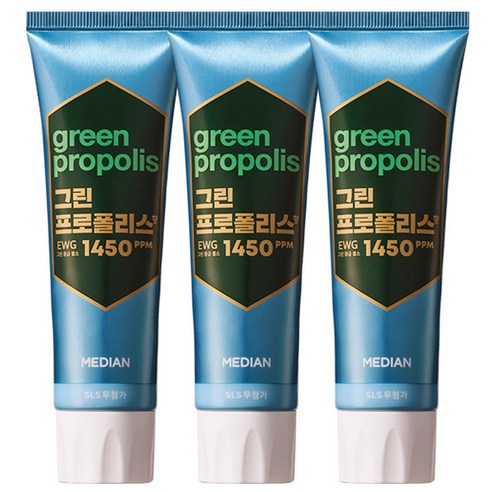 MEDIAN Green-Propolis Toothpaste Pure Mint 100g*3 - LUUELA