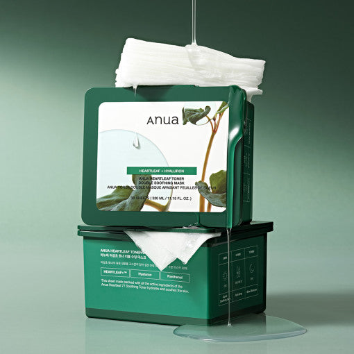 Anua Heartleaf Toner Double Soothing Mask 30 Sheets(330ml) - LUUELA