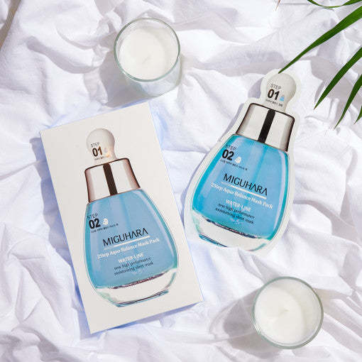 MIGUHARA 2 Step Aqua Balance Mask Pack (1.7ml + 25ml) x 1 sheet - LUUELA