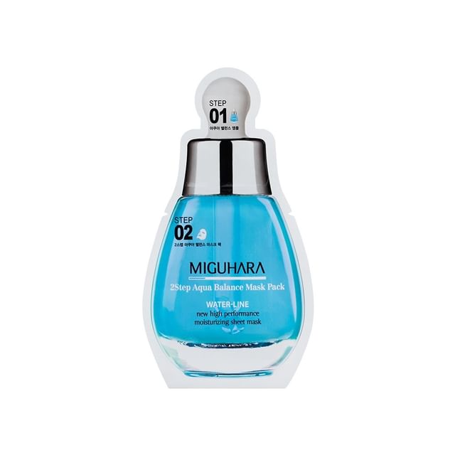 MIGUHARA 2 Step Aqua Balance Mask Pack (1.7ml + 25ml) x 1 sheet - LUUELA