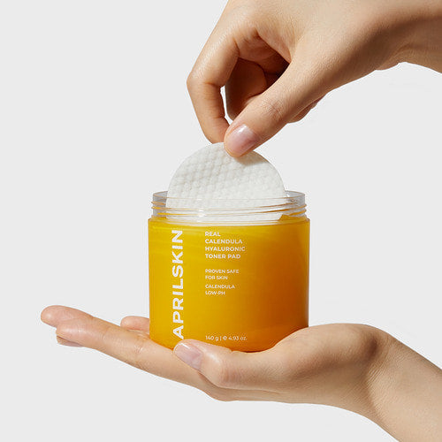 APRILSKIN Calendula PHA Hyaluronic Toner Pads 140g - LUUELA