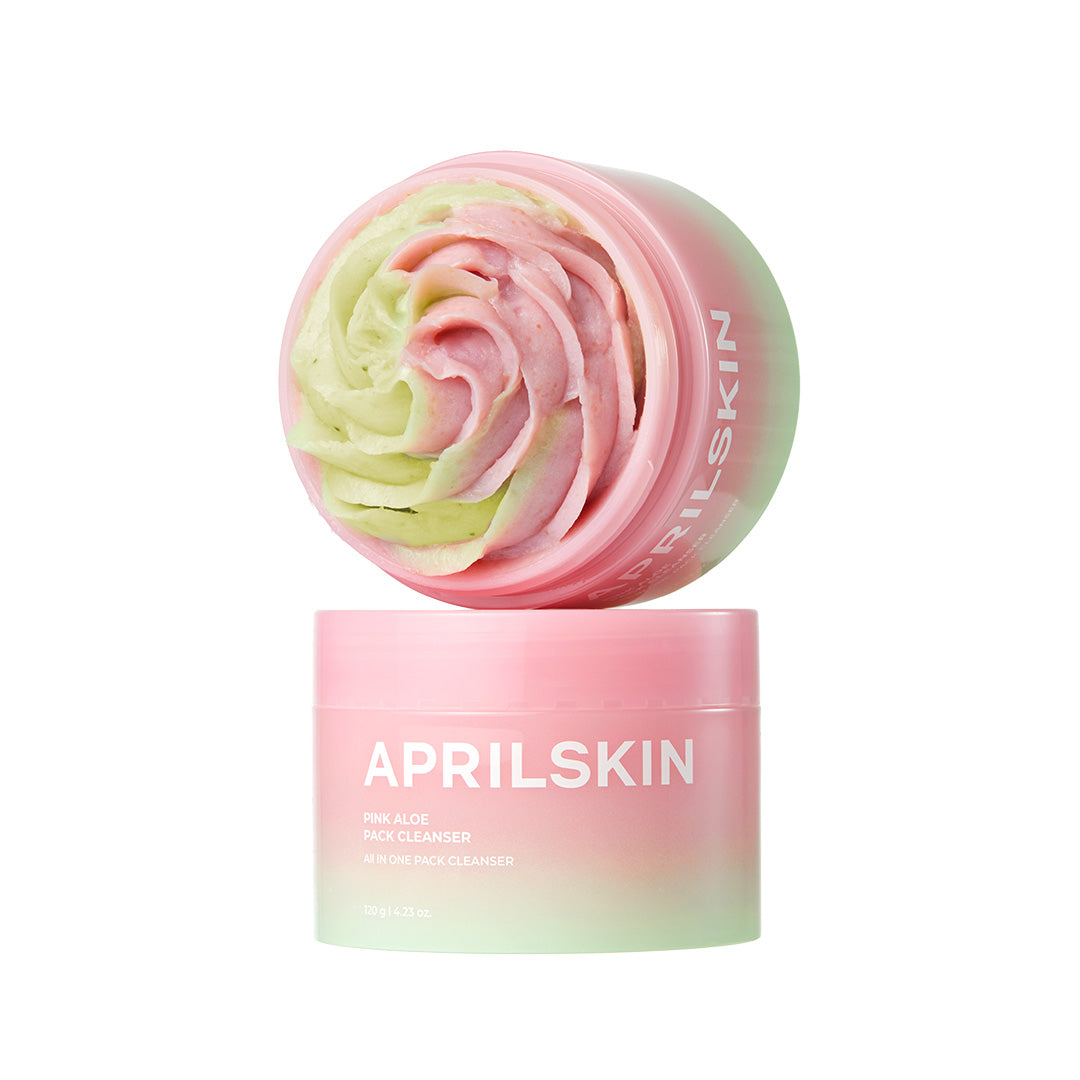 APRILSKIN-Pink Aloe Face Mask-to-Foam Soothing Cleanser-120g - LUUELA