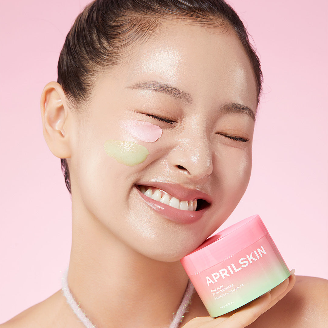APRILSKIN-Pink Aloe Face Mask-to-Foam Soothing Cleanser-120g - LUUELA