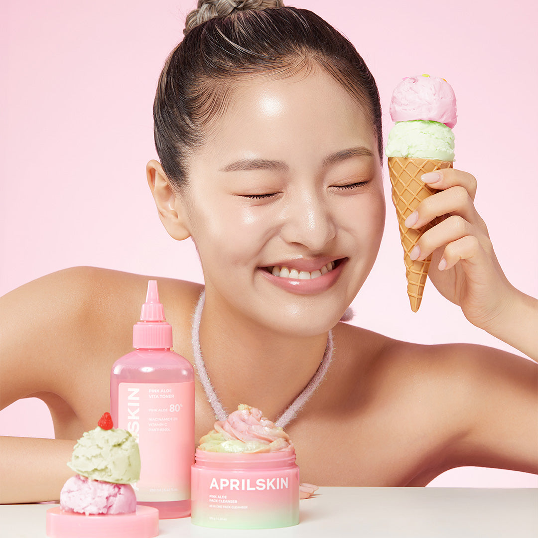 APRILSKIN-Pink Aloe Face Mask-to-Foam Soothing Cleanser-120g - LUUELA