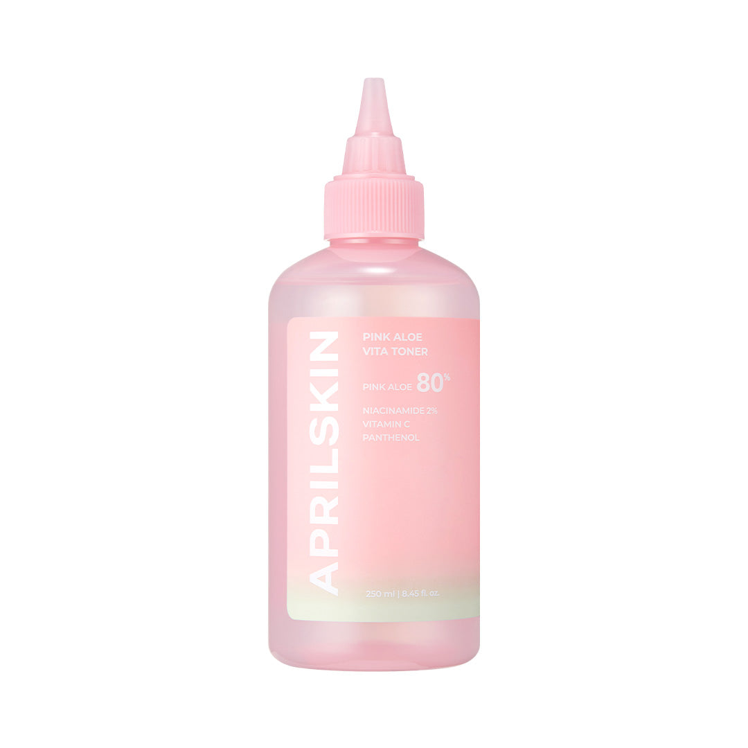 APRILSKIN Pink Aloe Vitamin C Soothing & Brightening Toner 250ml - LUUELA