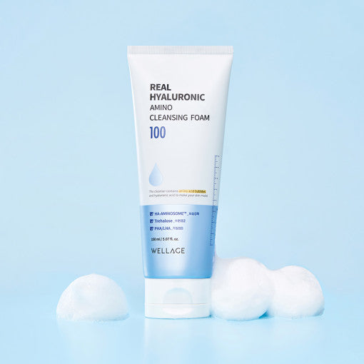 WELLAGE Real Hyaluronic Amino Cleansing Foam 150ml - LUUELA