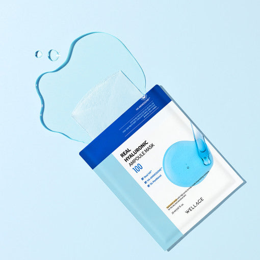 WELLAGE Real Hyaluronic Ampoule Mask Sheet 20ml X 10P - LUUELA
