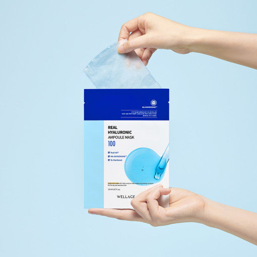 WELLAGE Real Hyaluronic Ampoule Mask Sheet 20ml X 10P - LUUELA