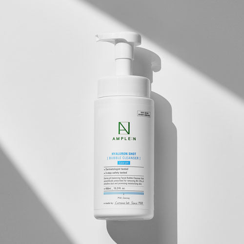 AMPLE:N Hyalruon Shot Bubble Cleanser 450ml - LUUELA