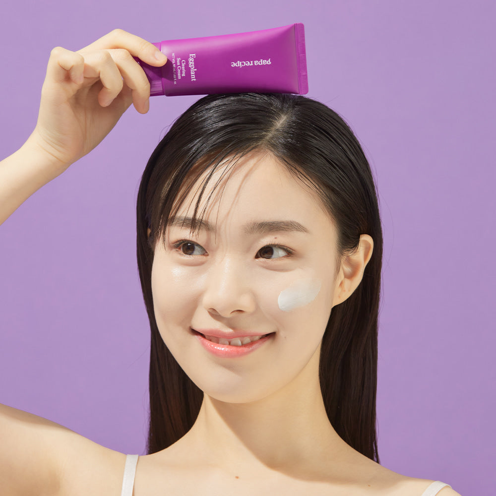 papa recipe Eggplant Clearing Sun Cream 50ml (SPF 50+ PA++++) - LUUELA