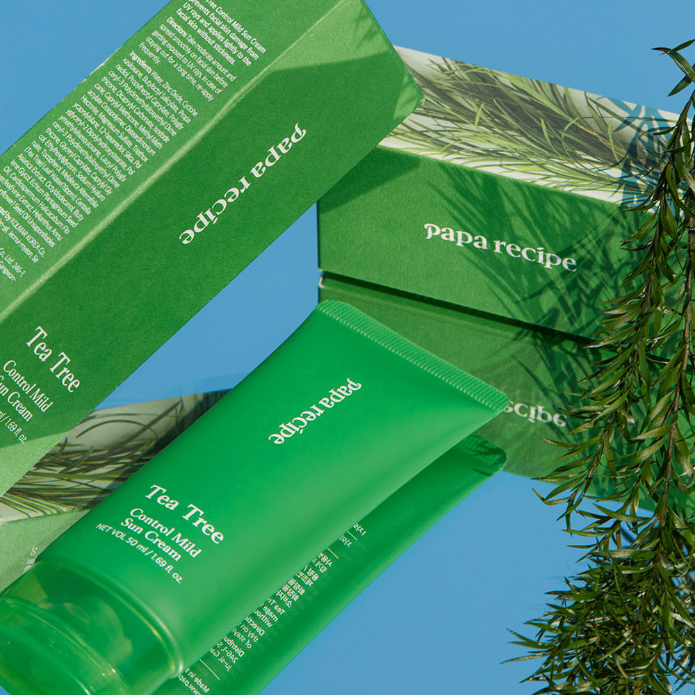 papa recipe Tea Tree Control Mild Sun Cream 50ml - LUUELA