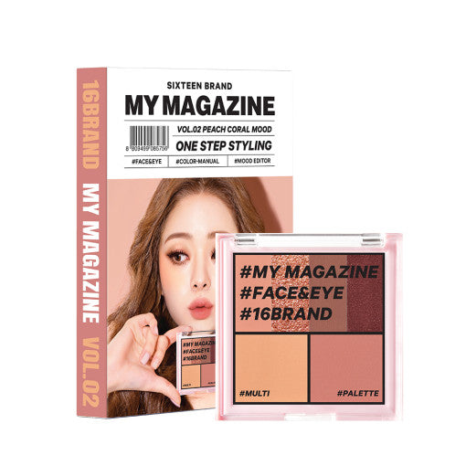 16BRAND My Magazine Shadow Palette 7.5g (10colors) - LUUELA