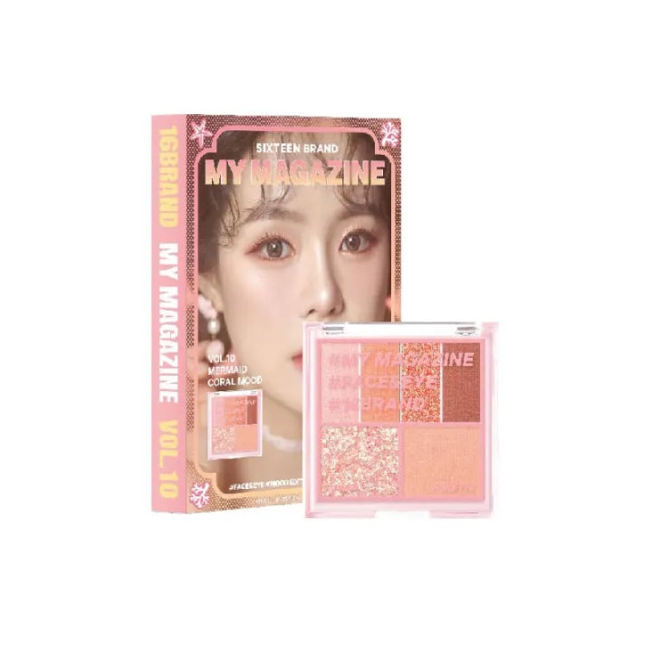 16BRAND My Magazine Shadow Palette 7.5g (10colors) - LUUELA