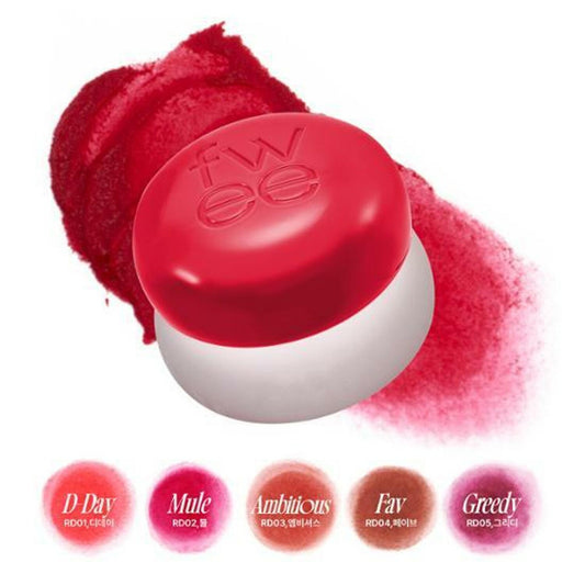 fwee Lip & Cheek Blurry Pudding Pot #Reddish Moment - LUUELA