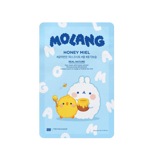 THE FACE SHOP Real Nature Honey Face Mask Set 20gX10ea (MOLANG Edition) - LUUELA