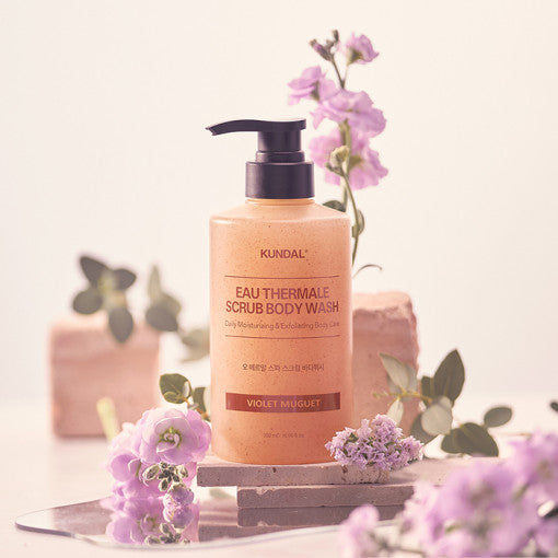 KUNDAL EAU THERMALE SPA SCRUB BODY WASH 500ml #VIOLET MUGUET - LUUELA