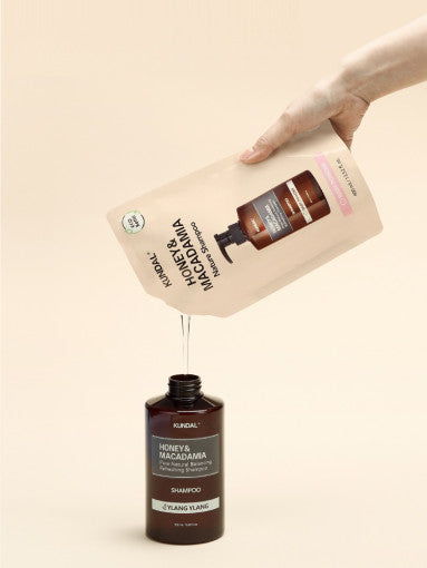 KUNDAL HONEY & MACADAMIA Nature Shampoo (Refill) 400ml #YLANG YLANG - LUUELA