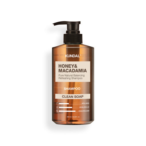 KUNDAL HONEY & MACADAMIA Pure Natural Balancing Refreshing Shampoo 500ml #CLEAN SOAP - LUUELA