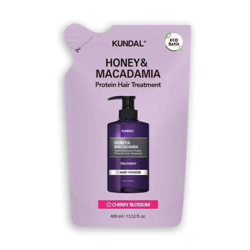 KUNDAL HONEY & MACADAΜΙΑ Protein Hair Treatment (Refill) 400ml #CHERRY BLOSSOM - LUUELA