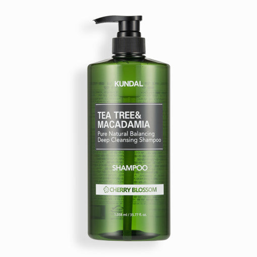 KUNDAL Tea Tree & Macadamia Deep Cleansing Shampoo 1058ml #CHERRY BLOSSOM - LUUELA