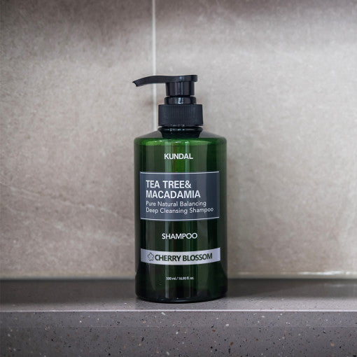 KUNDAL Tea Tree & Macadamia Deep Cleansing Shampoo 1058ml #CHERRY BLOSSOM - LUUELA