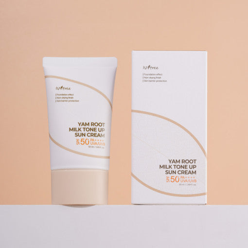 Isntree YAM ROOT MILK TONE UP SUN CREAM 50ml SFP50+ PA++++ - LUUELA