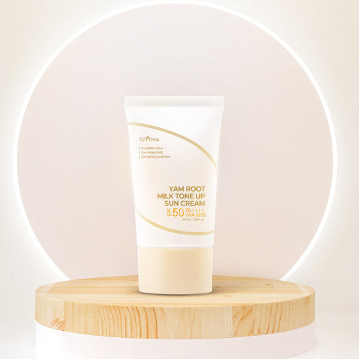 Isntree YAM ROOT MILK TONE UP SUN CREAM 50ml SFP50+ PA++++ - LUUELA