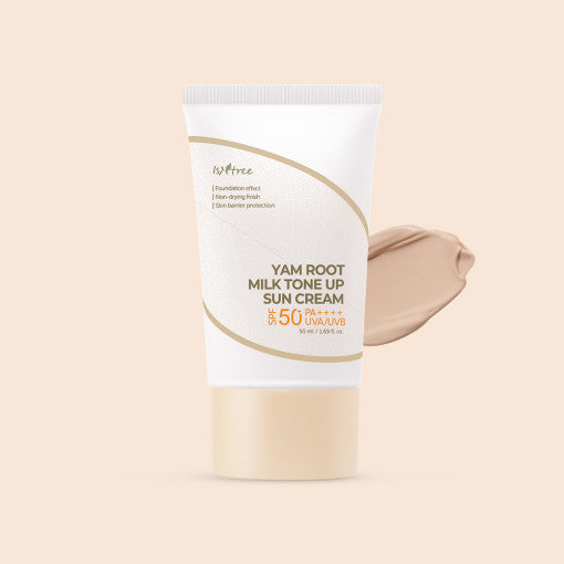 Isntree YAM ROOT MILK TONE UP SUN CREAM 50ml SFP50+ PA++++ - LUUELA
