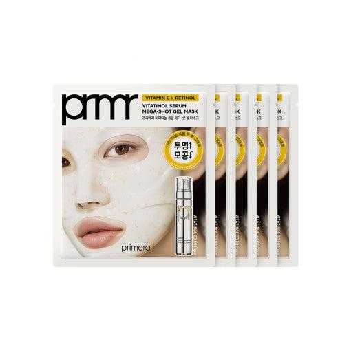 primera Vitatinol Serum Mega-Shot Gel Mask Sheet 34g X 5ea - LUUELA