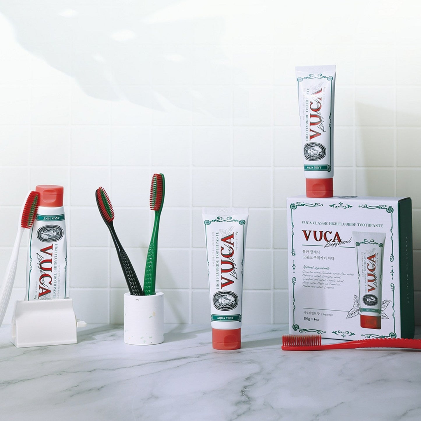 VUCA Classic, High Fluoride Toothpaste 110g X 12ea #Aquamint - LUUELA
