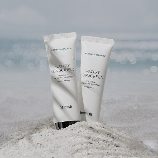 heimish Moringa Ceramide Hyaluronic Hydrating Watery Sunscreen SPF50+ PA++++ 50ml - LUUELA