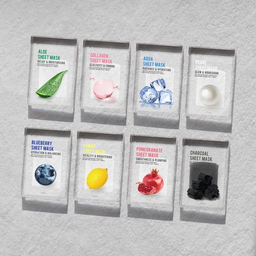 EUNYUL Purity Facial Sheet Mask Pack Set 22ml*10ea (8-types) - LUUELA