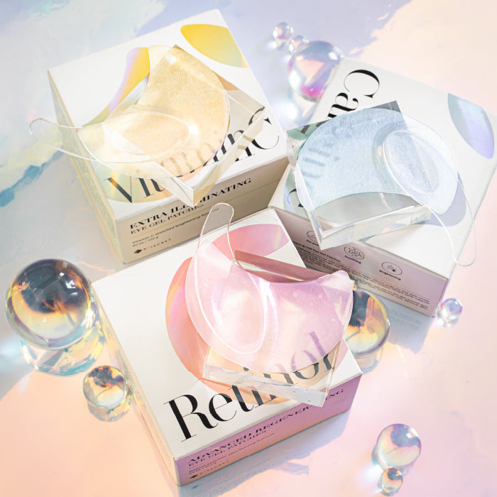 K-SECRET Eye Gel Patches Set (RETINOL + VITAMIN C + CAFFEINE) 60ea/102g*3 - LUUELA