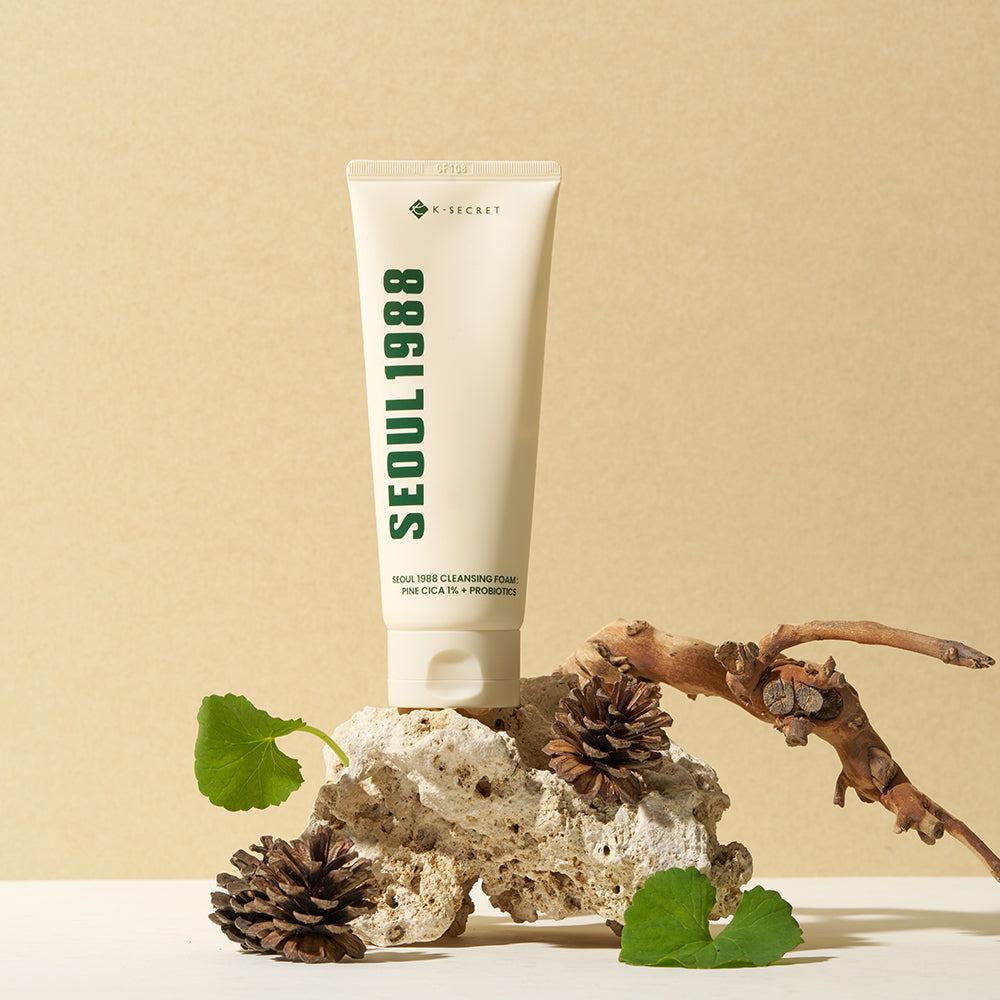 K-SECRET SEOUL 1988 Cleansing Foam : Pine Cica 1% + Probiotics 150ml - LUUELA