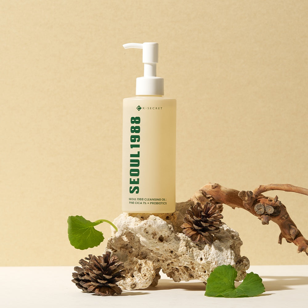 K-SECRET SEOUL 1988 Cleansing Oil : Pine Cica 1% + Probiotics 200ml - LUUELA
