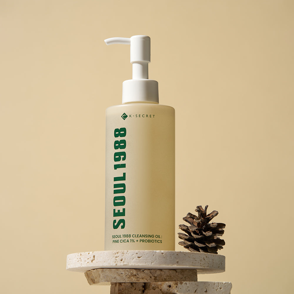 K-SECRET SEOUL 1988 Cleansing Oil : Pine Cica 1% + Probiotics 200ml - LUUELA