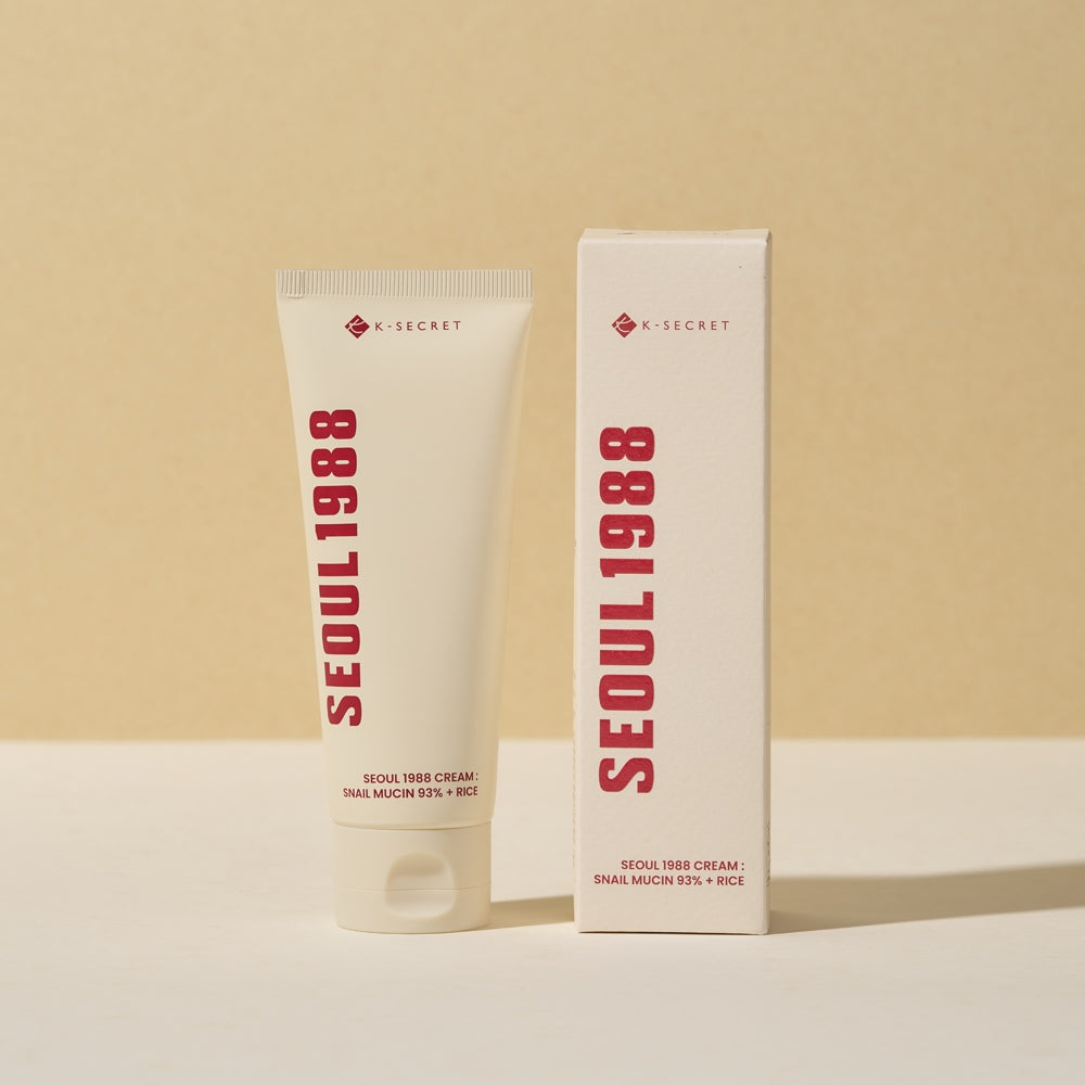 K-SECRET SEOUL 1988 Cream : Snail Mucin 93% + Rice 100ml - LUUELA